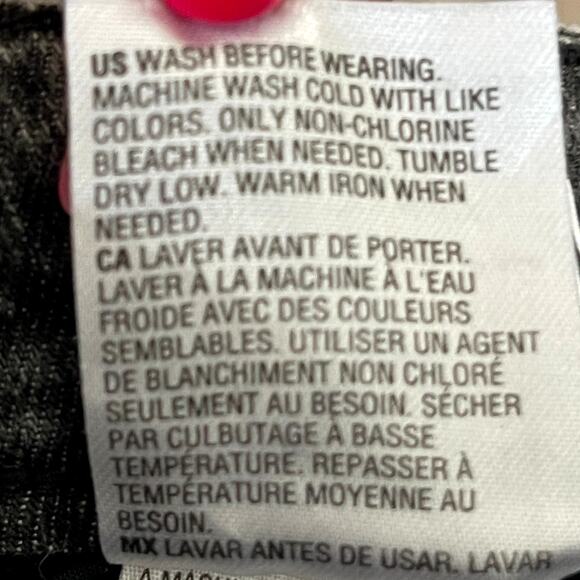 INC Women's Denim High Rise Acid Wash Jean Shorts - Black - Size 4 27 - $70 - Picture 10 of 10